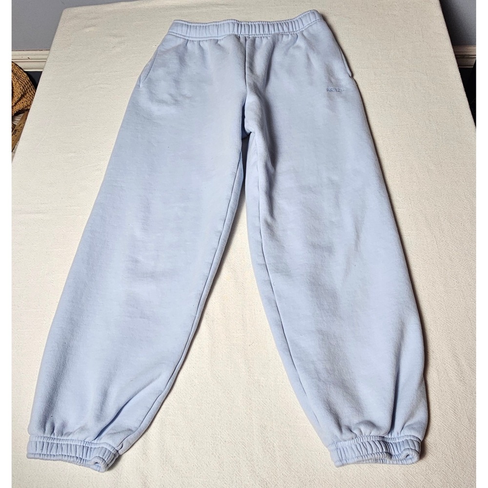 Aritzia Tna Sweatfleece Mega Raglan Sweatpants Light Blue Joggers Size S Regular